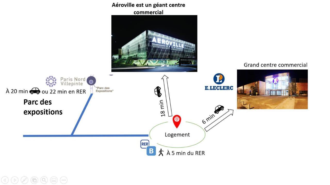 A 5Mn De La Gare Entre Paris, Disneyland & Asterix Villeparisis Zewnętrze zdjęcie